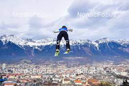 04.01.2022, Innsbruck, Austria (AUT): Valentin Foubert (FRA) - FIS world cup ski jumping men, four hills tournament, individual HS130, Innsbruck (AUT). www.nordicfocus.com. © Reichert/NordicFocus. Every downloaded picture is fee-liable.
