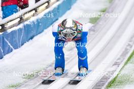 09.01.2022, Bischofshofen, Austria (AUT): Lovro Kos (SLO) - FIS world cup ski jumping men, team HS142, Bischofshofen (AUT). www.nordicfocus.com. © Reichert/NordicFocus. Every downloaded picture is fee-liable.
