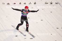 09.01.2022, Bischofshofen, Austria (AUT): Manuel Fettner (AUT) - FIS world cup ski jumping men, team HS142, Bischofshofen (AUT). www.nordicfocus.com. © Reichert/NordicFocus. Every downloaded picture is fee-liable.