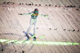 09.01.2022, Bischofshofen, Austria (AUT): Marius Lindvik (NOR) - FIS world cup ski jumping men, team HS142, Bischofshofen (AUT). www.nordicfocus.com. © Reichert/NordicFocus. Every downloaded picture is fee-liable.