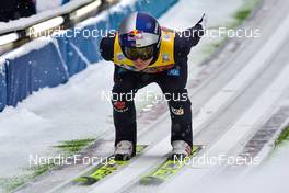09.01.2022, Bischofshofen, Austria (AUT): Andreas Wellinger (GER) - FIS world cup ski jumping men, team HS142, Bischofshofen (AUT). www.nordicfocus.com. © Reichert/NordicFocus. Every downloaded picture is fee-liable.