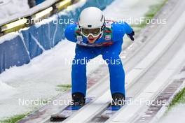 09.01.2022, Bischofshofen, Austria (AUT): Sergey Tkachenko (KAZ) - FIS world cup ski jumping men, team HS142, Bischofshofen (AUT). www.nordicfocus.com. © Reichert/NordicFocus. Every downloaded picture is fee-liable.
