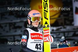 22.01.2022, Titisee-Neustadt, Germany (GER): Huber Daniel (AUT) - FIS world cup ski jumping men, individual HS142, Titisee-Neustadt (GER). www.nordicfocus.com. © Volk/NordicFocus. Every downloaded picture is fee-liable.