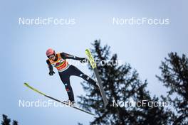 23.01.2022, Titisee-Neustadt, Germany (GER): Karl Geiger (GER) - FIS world cup ski jumping men, individual HS142, Titisee-Neustadt (GER). www.nordicfocus.com. © Volk/NordicFocus. Every downloaded picture is fee-liable.