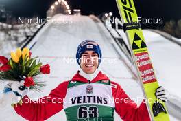 27.02.2022, Lahti, Finland (FIN): Stefan Kraft (AUT) - FIS world cup ski jumping men, individual HS130, Lahti (FIN). www.nordicfocus.com. © Modica/NordicFocus. Every downloaded picture is fee-liable.