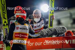 26.02.2022, Lahti, Finland (FIN): Markus Eisenbichler (GER), Karl Geiger (GER), (l-r)  - FIS world cup ski jumping men, team HS130, Lahti (FIN). www.nordicfocus.com. © Thibaut/NordicFocus. Every downloaded picture is fee-liable.
