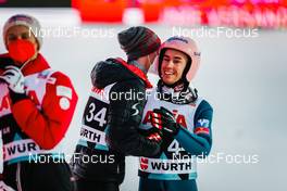 03.03.2022, Lillehammer, Norway (NOR): Manuel Fettner (AUT), Stefan Kraft (AUT), (l-r)  - FIS world cup ski jumping men, individual HS140, Lillehammer (NOR). www.nordicfocus.com. © Thibaut/NordicFocus. Every downloaded picture is fee-liable.