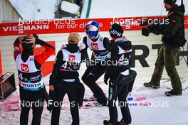 04.03.2022, Oslo, Norway (NOR): Yukiya Sato (JPN), Sara Takanashi (JPN), Ryoyu Kobayashi (JPN), Yuki Ito (JPN), (l-r)  - FIS world cup ski jumping men and women, mixed team HS134, Oslo (NOR). www.nordicfocus.com. © Thibaut/NordicFocus. Every downloaded picture is fee-liable.