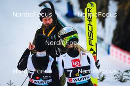 04.03.2022, Oslo, Norway (NOR): Ursa Bogataj (SLO), Nika Kriznar (SLO), (l-r)  - FIS world cup ski jumping men and women, mixed team HS134, Oslo (NOR). www.nordicfocus.com. © Thibaut/NordicFocus. Every downloaded picture is fee-liable.