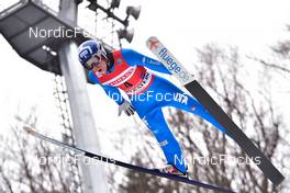 19.03.2022, Oberstdorf, Germany (GER): Giovanni Bresadola (ITA) - FIS world cup ski flying men, individual HS235, Oberstdorf (GER). www.nordicfocus.com. © Reichert/NordicFocus. Every downloaded picture is fee-liable