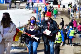 20.03.2022, Oberstdorf, Germany (GER): feature: spectators walking towards the ski flying arena - FIS world cup ski flying men, individual HS235, Oberstdorf (GER). www.nordicfocus.com. © Reichert/NordicFocus. Every downloaded picture is fee-liable