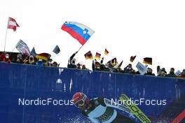 20.03.2022, Oberstdorf, Germany (GER): feature: slovenian flag - FIS world cup ski flying men, individual HS235, Oberstdorf (GER). www.nordicfocus.com. © Reichert/NordicFocus. Every downloaded picture is fee-liable