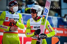 20.03.2022, Oberstdorf, Germany (GER): Dawid Kubacki (POL), Piotr Zyla (POL), (l-r) - FIS world cup ski flying men, individual HS235, Oberstdorf (GER). www.nordicfocus.com. © Reichert/NordicFocus. Every downloaded picture is fee-liable
