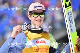 27.03.2022, Planica, Slovenia (SLO): Karl Geiger (GER) - FIS world cup ski jumping men, cups, Planica (SLO). www.nordicfocus.com. © Reichert/NordicFocus. Every downloaded picture is fee-liable.