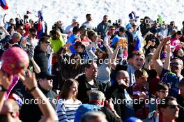 25.03.2022, Planica, Slovenia (SLO): feature: fans dancing - FIS world cup ski jumping men, individual HS240, Planica (SLO). www.nordicfocus.com. © Reichert/NordicFocus. Every downloaded picture is fee-liable.