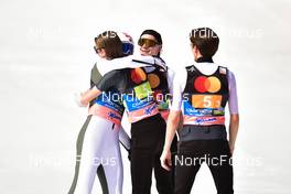 26.03.2022, Planica, Slovenia (SLO): Halvor Egner Granerud (NOR), Bendik Jakobsen Heggli (NOR), Marius Lindvik (NOR), Johann Andre Forfang (NOR), (l-r) - FIS world cup ski jumping men, team HS240, Planica (SLO). www.nordicfocus.com. © Reichert/NordicFocus. Every downloaded picture is fee-liable.
