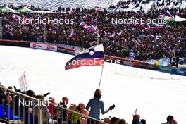 24.03.2022, Planica, Slovenia (SLO): feature: dancing fans - FIS world cup ski jumping men, training, Planica (SLO). www.nordicfocus.com. © Reichert/NordicFocus. Every downloaded picture is fee-liable.