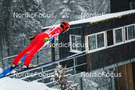 01.04.2022, Premanon, France (FRA): Maxence Begrand (FRA) - French Championships ski jumping, team, Premanon (FRA). www.nordicfocus.com. © Augustin Authamayou/NordicFocus. Every downloaded picture is fee-liable.