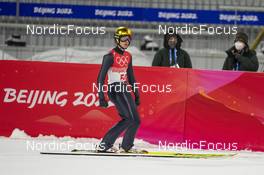 12.02.2022, Beijing, China (CHN): Karl Geiger (GER) - XXIV. Olympic Winter Games Beijing 2022, ski jumping men, individual HS140, Beijing (CHN). www.nordicfocus.com. © Thibaut/NordicFocus. Every downloaded picture is fee-liable.