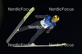 07.02.2022, Beijing, China (CHN): Karl Geiger (GER) - XXIV. Olympic Winter Games Beijing 2022, ski jumping men and women, mixed team HS106, Beijing (CHN). www.nordicfocus.com. © Thibaut/NordicFocus. Every downloaded picture is fee-liable.