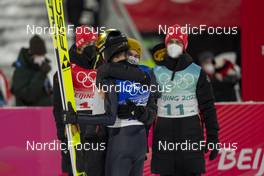 14.02.2022, Beijing, China (CHN): Karl Geiger (GER) - XXIV. Olympic Winter Games Beijing 2022, ski jumping men, team HS140, Beijing (CHN). www.nordicfocus.com. © Thibaut/NordicFocus. Every downloaded picture is fee-liable.