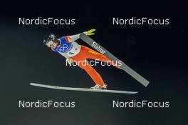 14.02.2022, Beijing, China (CHN): Xiaoyang Zhou (CHN) - XXIV. Olympic Winter Games Beijing 2022, ski jumping men, team HS140, Beijing (CHN). www.nordicfocus.com. © Thibaut/NordicFocus. Every downloaded picture is fee-liable.