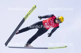 04.02.2022, Beijing, China (CHN): Karl Geiger (GER) - XXIV. Olympic Winter Games Beijing 2022, ski jumping men, training, Beijing (CHN). www.nordicfocus.com. © Thibaut/NordicFocus. Every downloaded picture is fee-liable.