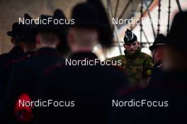 10.03.2022, Vikersund, Norway (NOR): feature: opening ceremony, soldiers - FIS world championships ski flying men, individual HS240, Vikersund (NOR). www.nordicfocus.com. © Reichert/NordicFocus. Every downloaded picture is fee-liable.