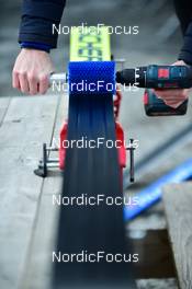 11.03.2022, Vikersund, Norway (NOR): feature: preparation, Fischer - FIS world championships ski flying men, individual HS240, Vikersund (NOR). www.nordicfocus.com. © Reichert/NordicFocus. Every downloaded picture is fee-liable.