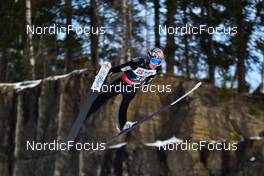 11.03.2022, Vikersund, Norway (NOR): Marius Lindvik (NOR) - FIS world championships ski flying men, individual HS240, Vikersund (NOR). www.nordicfocus.com. © Reichert/NordicFocus. Every downloaded picture is fee-liable.
