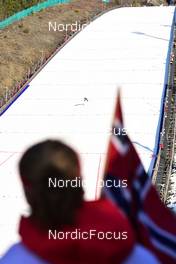 12.03.2022, Vikersund, Norway (NOR): Arttu Aigro (EST) - FIS world championships ski flying men, individual HS240, Vikersund (NOR). www.nordicfocus.com. © Reichert/NordicFocus. Every downloaded picture is fee-liable.