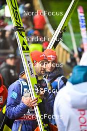 05.11.2022, Wisla, Poland (POL): Markus Eisenbichler (GER), Constantin Schmid (GER), (l-r) - FIS world cup ski jumping men, individual HS134, Wisla (POL). www.nordicfocus.com. © Reichert/NordicFocus. Every downloaded picture is fee-liable.