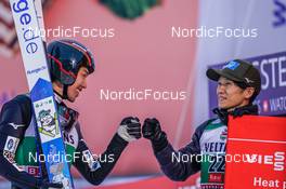 27.11.2022, Ruka, Finland (FIN): Naoki Nakamura (JPN), Yukiya Sato (JPN), (l-r)  - FIS world cup ski jumping men, individual HS142, Ruka (FIN). www.nordicfocus.com. © Thibaut/NordicFocus. Every downloaded picture is fee-liable.