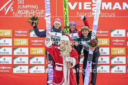 27.11.2022, Ruka, Finland (FIN): Halvor Egner Granerud (NOR), Stefan Kraft (AUT), Naoki Nakamura (JPN), (l-r)  - FIS world cup ski jumping men, individual HS142, Ruka (FIN). www.nordicfocus.com. © Thibaut/NordicFocus. Every downloaded picture is fee-liable.