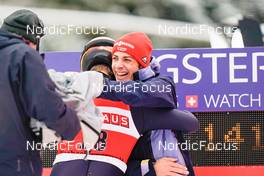 09.12.2022, Titisee-Neustadt, Germany (GER): Karl Geiger (GER), Constantin Schmid (GER), (l-r)  - FIS world cup ski jumping men, individual HS142, Titisee-Neustadt (GER). www.nordicfocus.com. © Thibaut/NordicFocus. Every downloaded picture is fee-liable.