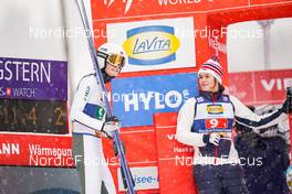 10.12.2022, Titisee-Neustadt, Germany (GER): Bendik Jakobsen Heggli (NOR), Anna Odine Stroem (NOR), (l-r)  - FIS world cup ski jumping men, mixed team HS142, Titisee-Neustadt (GER). www.nordicfocus.com. © Thibaut/NordicFocus. Every downloaded picture is fee-liable.