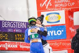 10.12.2022, Titisee-Neustadt, Germany (GER): Timi Zajc (SLO), Nika Kriznar (SLO), (l-r)  - FIS world cup ski jumping men, mixed team HS142, Titisee-Neustadt (GER). www.nordicfocus.com. © Thibaut/NordicFocus. Every downloaded picture is fee-liable.