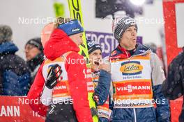 10.12.2022, Titisee-Neustadt, Germany (GER): Eva Pinkelnig (AUT), Michael Hayboeck (AUT), (l-r)  - FIS world cup ski jumping men, mixed team HS142, Titisee-Neustadt (GER). www.nordicfocus.com. © Thibaut/NordicFocus. Every downloaded picture is fee-liable.