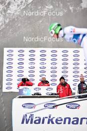 28.12.2022, Oberstdorf, Germany (GER): Andreas Widhoelzl (AUT), Daniel Tschofenig (AUT), (l-r) - FIS world cup ski jumping men, four hills tournament, individual HS137, Oberstdorf (GER). www.nordicfocus.com. © Reichert/NordicFocus. Every downloaded picture is fee-liable.