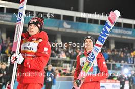 29.12.2022, Oberstdorf, Germany (GER): Dawid Kubacki (POL), Piotr Zyla (POL), (l-r) - FIS world cup ski jumping men, four hills tournament, individual HS137, Oberstdorf (GER). www.nordicfocus.com. © Reichert/NordicFocus. Every downloaded picture is fee-liable.