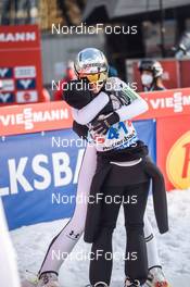 27.02.2022, Hinzenbach, Austria (AUT): Nika Kriznar (SLO), Spela Rogelj (SLO), (l-r) - FIS world cup ski jumping women, individual HS90, Hinzenbach (AUT). www.nordicfocus.com. © Tumashov/NordicFocus. Every downloaded picture is fee-liable.