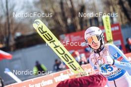 27.02.2022, Hinzenbach, Austria (AUT): Lisa Eder (AUT) - FIS world cup ski jumping women, individual HS90, Hinzenbach (AUT). www.nordicfocus.com. © Tumashov/NordicFocus. Every downloaded picture is fee-liable.