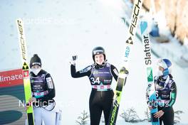 05.03.2022, Oslo, Norway (NOR): Nika Kriznar (SLO), Silje Opseth (NOR), Sara Takanashi (JPN), (l-r)  - FIS world cup ski jumping women, individual HS134, Oslo (NOR). www.nordicfocus.com. © Modica/NordicFocus. Every downloaded picture is fee-liable.