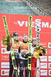05.11.2022, Wisla, Poland (POL): Marita Kramer (AUT), Silje Opseth (NOR), Eva Pinkelnig (AUT), (l-r) - FIS world cup ski jumping women, individual HS134, Wisla (POL). www.nordicfocus.com. © Reichert/NordicFocus. Every downloaded picture is fee-liable.
