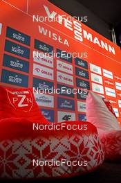 04.11.2022, Wisla, Poland (POL): feature: press podium - FIS world cup ski jumping women, training, Wisla (POL). www.nordicfocus.com. © Reichert/NordicFocus. Every downloaded picture is fee-liable.
