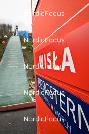04.11.2022, Wisla, Poland (POL): feature: jumping hill, plastic cover, exit gate - FIS world cup ski jumping women, training, Wisla (POL). www.nordicfocus.com. © Reichert/NordicFocus. Every downloaded picture is fee-liable.