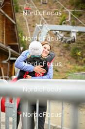 04.11.2022, Wisla, Poland (POL): Anna Rupprecht (GER), Chiara Kreuzer (AUT), (l-r) - FIS world cup ski jumping women, training, Wisla (POL). www.nordicfocus.com. © Reichert/NordicFocus. Every downloaded picture is fee-liable.