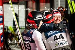04.12.2022, Lillehammer, Norway (NOR): Silje Opseth (NOR), Anna Odine Stroem (NOR), Maren Lundby (NOR), (l-r)  - FIS world cup ski jumping women, individual HS140, Lillehammer (NOR). www.nordicfocus.com. © Modica/NordicFocus. Every downloaded picture is fee-liable.