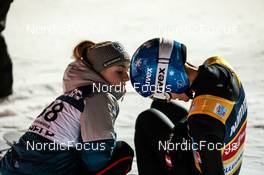 04.12.2022, Lillehammer, Norway (NOR): Chiara Kreuzer (AUT), Eva Pinkelnig (AUT) - FIS world cup ski jumping women, individual HS140, Lillehammer (NOR). www.nordicfocus.com. © Modica/NordicFocus. Every downloaded picture is fee-liable.
