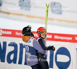 03.12.2022, Lillehammer, Norway (NOR): Agnes Reisch (GER), Katharina Althaus (GER), (l-r)  - FIS world cup ski jumping women, individual HS98, Lillehammer (NOR). www.nordicfocus.com. © Thibaut/NordicFocus. Every downloaded picture is fee-liable.